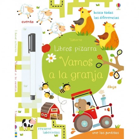 Vamos A La Granja. Libros Pizarra + Rotulador 