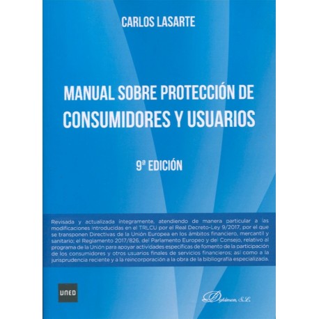 Manual sobre protección de consumidores y usuarios 9ª ed. - 2017 