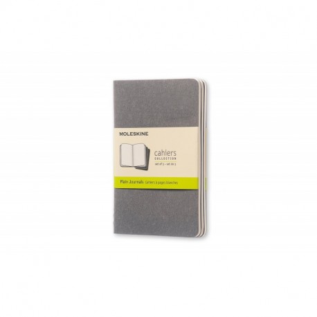 Moleskine 14113 - Libreta 64 hojas, 9 x 14 cm , color gris, set de 3