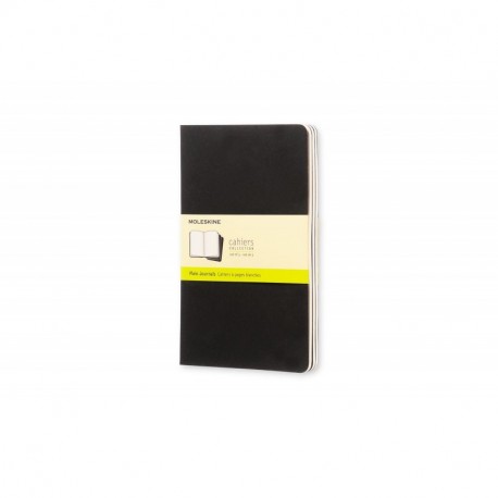 Moleskine QP318 - Pack de 3 cuadernos, L 13 x 21, color negro