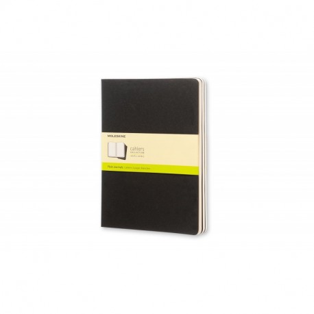 Moleskine QP323 - Pack de 3 cuadernos, XL 19 x 25, color negro