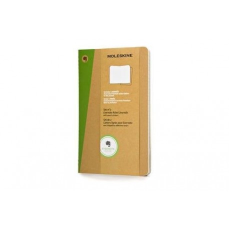 Moleskine SKQP416EVER - Set De 2 Libretas Cahier Evernote Large Moleskine Evernote 