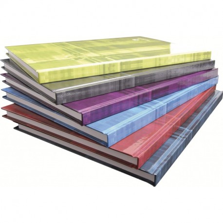 Clairefontaine 9042C - Lote de 5 Cuadernos cosidos Tapa dura A4 cuadriculado 5x5 de 192 páginas, colores surtidos