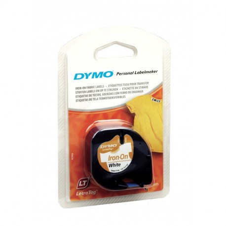 Dymo S0718840 - Cinta, 12 mm x 2 m, color negro y blanco