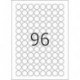 Herma 4386 - Pack de 2400 etiquetas, diámetro 20 mm, color blanco