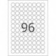 Herma 4386 - Pack de 2400 etiquetas, diámetro 20 mm, color blanco