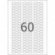 Herma 5116 - Paquete de 1500 etiquetas adhesivas 49 x 10 mm, especiales para joyería , color blanco mate