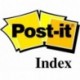 Post-it Index amarillo con símbolo EXCLAMACIÓN. Dispensador std 1x50