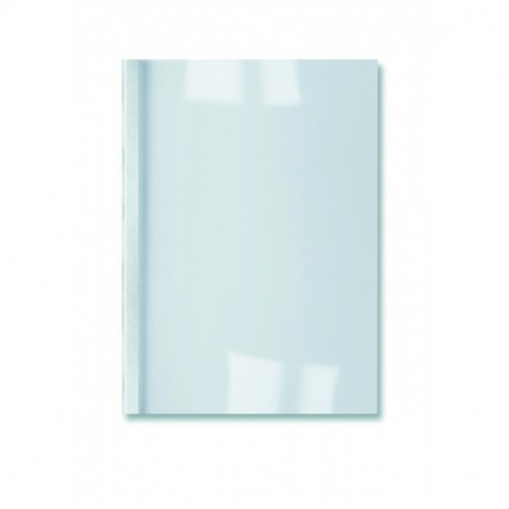 GBC IB451027 - Cubiertas para encuadernación térmica 100 unidades, 6 mm, PVC, portada transparente, contraportada de textura