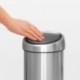 Brabantia Touch Bin - Cubo de basura, 3 litros, cubo interior de plástico extraíble, acero mate