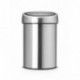 Brabantia Touch Bin - Cubo de basura, 3 litros, cubo interior de plástico extraíble, acero mate