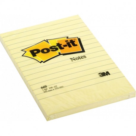 Post-It 709973 - Bloc de notas, 102 x 152 mm, 100 hojas