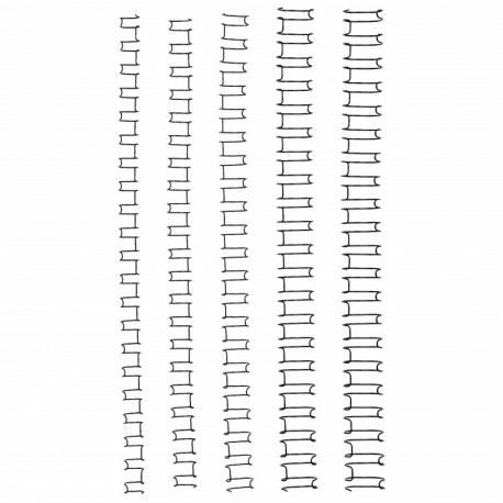 GBC - Espiral para encuadernadoras de paso 2:1 21 anillas, 100 unidades, 10 mm, A4 , color negro
