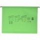 Esselte Carpeta colgante, Tamaño A4, Cartón kraft reciclado, Visor de plástico transparente, Verde, Classic, 90318, Caja de 2