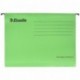 Esselte Carpeta colgante, Tamaño A4, Cartón kraft reciclado, Visor de plástico transparente, Verde, Classic, 90318, Caja de 2