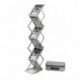 Deflecto - Expositor plegable aluminio, con maleta de transporte, 6 niveles, A4 