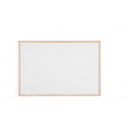 Bi-Office Budget - Pizarra blanca con marco de madera, 90 x 60 cm, no magnética