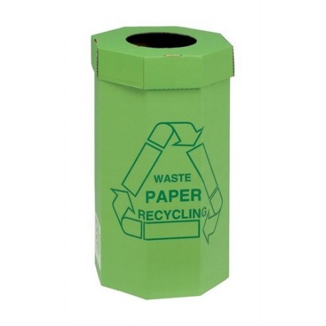 Acorn 402565 - Pack de 5 papeleras de reciclaje, 36 x 67 cm, 60 l, color verde