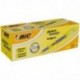 BIC Highlighter Technolight - Caja de 12 marcadores fluorescentes, color amarillo