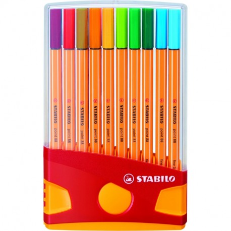 STABILO point 88 - Rotulador punta fina - Estuche premium Colorparade con 20 colores