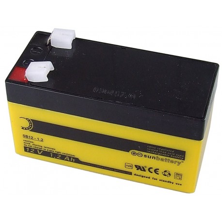 ABUS BT2012 Plomo-Gel 1200mAh 12V batería recargable - Batería/Pila recargable 1200 mAh, Sealed Lead Acid VRLA , 12 V, Negr