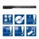 Staedtler Rotuladores permanentes de punta fina Lumocolor. Caja con 10 uds 318-9