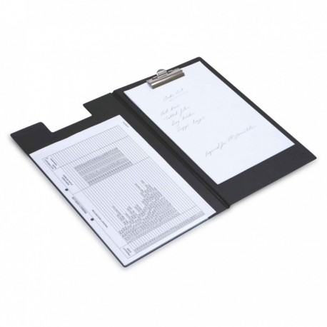Rapesco Documentos - Carpeta portapapeles A4 con clip de sujeccion y bolsillo interior, color negro