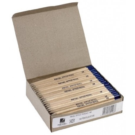 Rexel Office Pencil - Pack de 144 lápices HB madera natural , color marrón