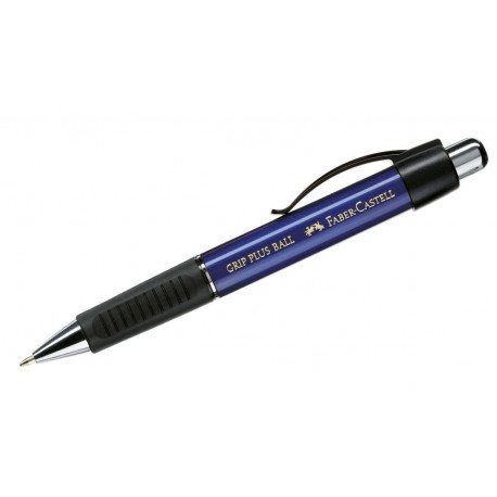 Faber-Castell Grip 07 - Bolígrafo de punta redonda, color azul metálico