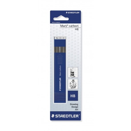 STAEDTLER 200-HB - Estuche con 12 minas