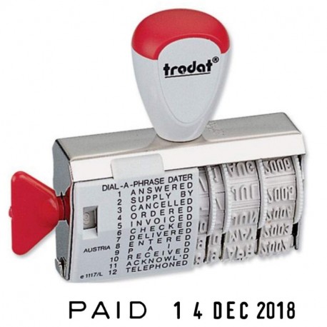 Trodat 51024 - Sello de oficina para fechas, rojo