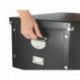 Leitz SnapnStore 60670095 - Caja de cartón duro para carpetas colgantes, color negro