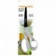 Fiskars Tijeras antiadhesivas - 21cm, Hoja de acero inoxidable/Mangos de plástico, Blanco, 1003924