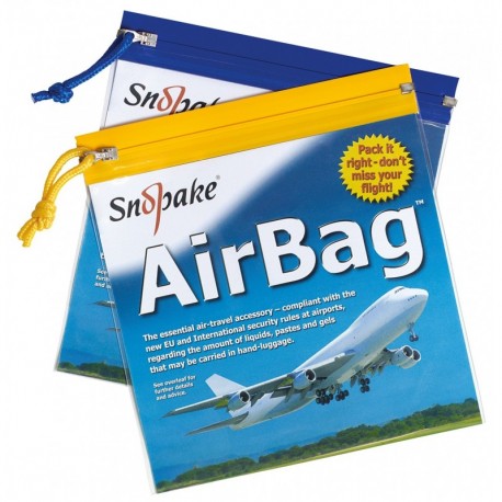 Snopake 15158 Air Bag - Bolsa con cremallera para viajar en avión PVC, 200 x 200 mm, 5 unidades , colores surtidos