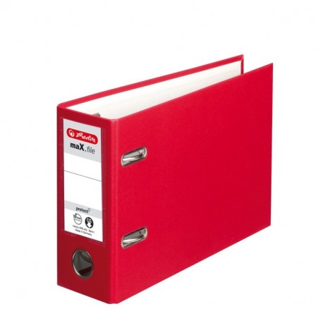 Herlitz 10842342 - Archivador protector de archivos A5 color rojo