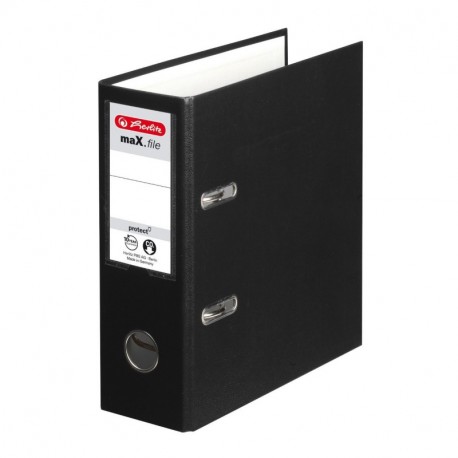 Herlitz 10842300 - Archivador protector de archivos, A5, color negro