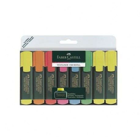 Faber-Castell 154681 - Estuche con 8 marcadores fluorescentes