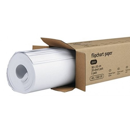 Legamaster 7-156000 - Pack de 5 tacos de papel para rotafolios, color blanco