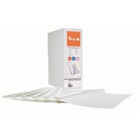 Carpetas de encuadernación térmica de Peach, color blanco, para 100 hojas A4, 80g/m2 , 80 unidades - PBT406-07