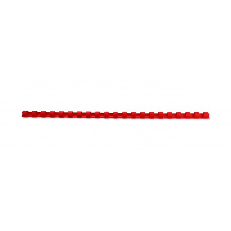 Gbc 4028661 - Caja de 100 canutillos de plástico, 19 mm, color rojo