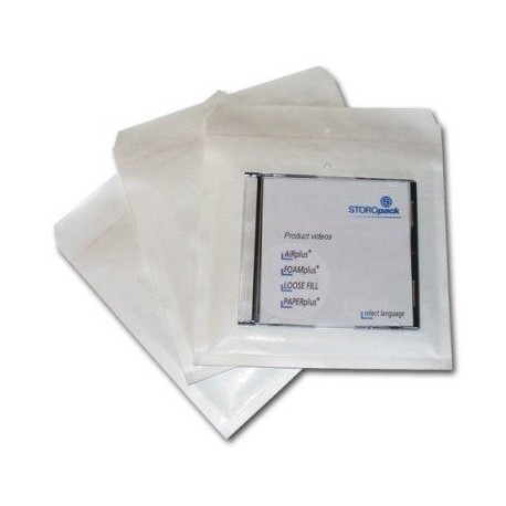 Pack de 100 sobres acolchados con burbujas para CD , color blanco