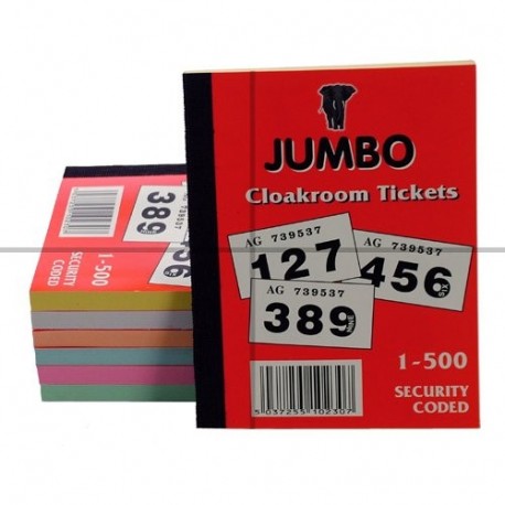 Cloakroom tickets, 1 to 500