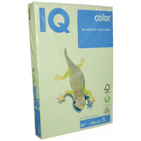 IQ 129999 - Pack de 500 hojas de papel multifunción, A3, 80 gr, color verde