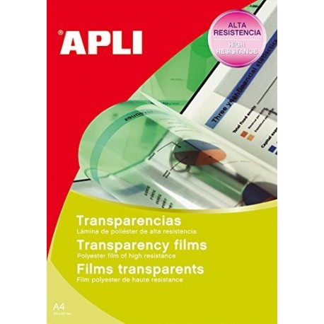 APLI 859 - Transparencias A4 carga 1a1 100 hojas