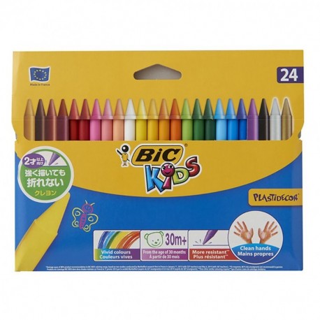 Niños Plastidecor Crayons Color Dureza larga duración afilable Vivid Surtido Ref. 829772 [Pack de 24]