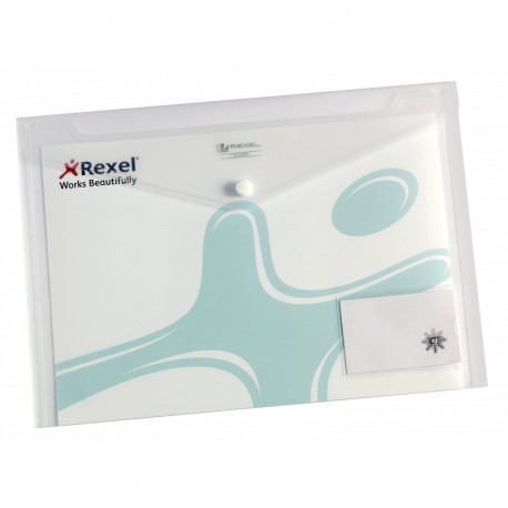 Rexel ICE 2101663 - Sobres de polipropileno con bolsillo para tarjeta de visita A4, 5 unidades , transparente