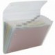 Rexel Ice - Carpeta clasificadora para documentos DIN A4 con 6 compartimentos, transparente