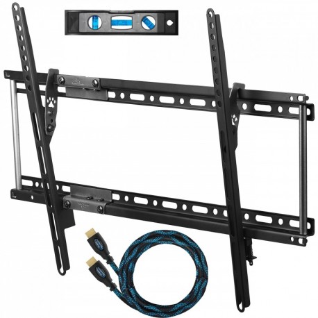 Cheetah Mounts APTMM2B - Soporte de pared para TV de 20-80", VESA Máxima 600, Carga Máxima 75 Kg Máximo, con cable HDMI con E