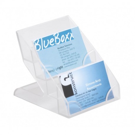 Durable - Expositor para tarjetas de visita 4 compartimentos , transparente