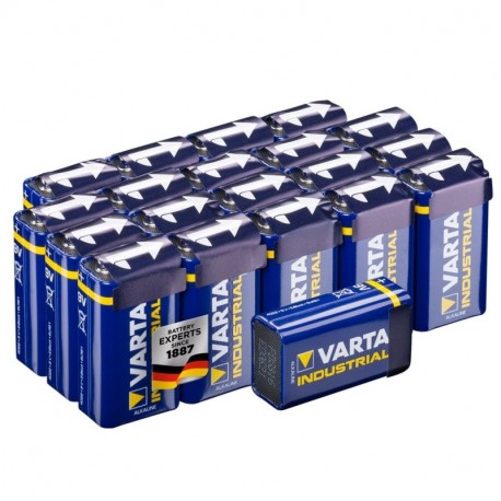 VARTA Industrial 4022 - Pilas alcalinas 9 V / E-Block / 6LR61, pack de 20 unidades
